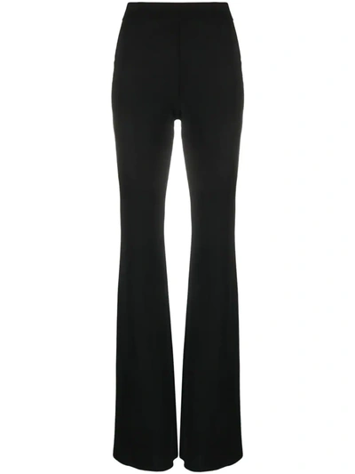 Andamane High-waist Flared Trousers In Black