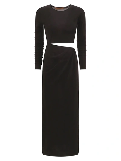 Andamane Gia Cut Out Midi Dress In Black