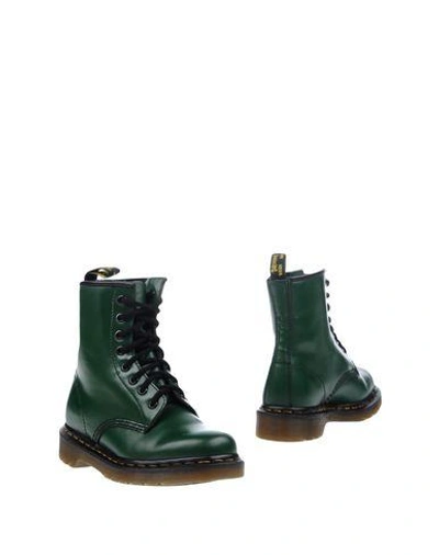 Dr. Martens' Ankle Boots In Emerald Green
