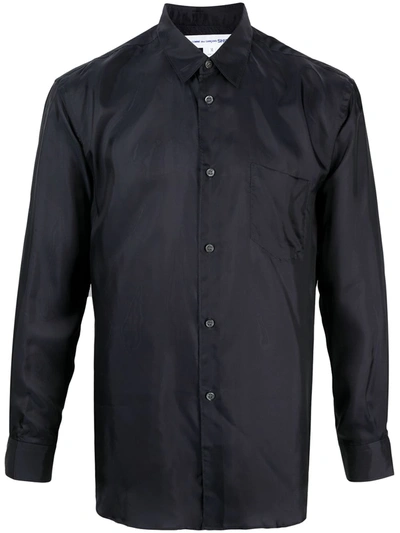 Comme Des Garçons Shirt Long-sleeve Button-up Shirt In Blue