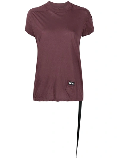 Rick Owens Drkshdw Logo-patch Cotton T-shirt In Purple