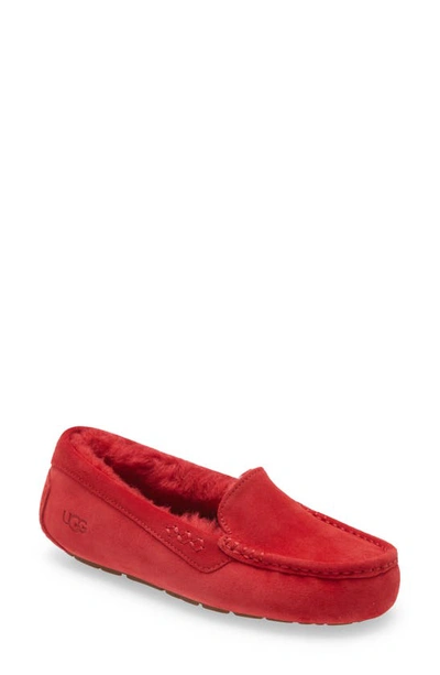 Ugg Women's Ansley Moccasin Slippers In Samba Red