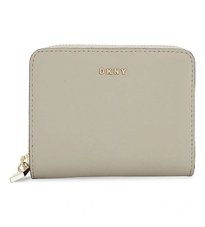 Dkny Bryant Park Small Saffiano Leather Purse In Blush Grey