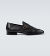 Tom Ford Men's Dover Leather Penny Loafers In Black
