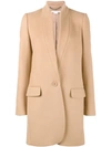 Stella Mccartney Bryce Signature Single-breasted Coat In Nude & Neutrals