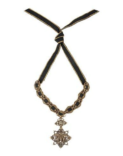 Alberta Ferretti Necklaces In Black