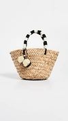 Kayu Mini St Tropez Tote In Black/white
