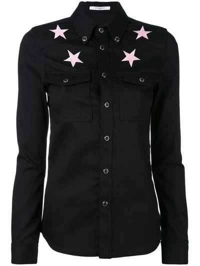 Givenchy Cotton Denim Shirt In Black