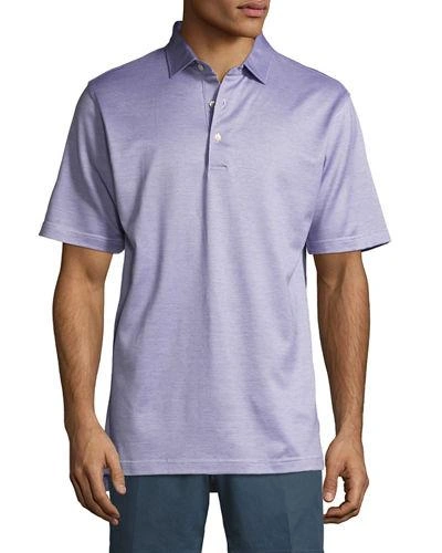 Peter Millar Crowne Yorktowne Birdseye Polo Shirt In Midwinter Blue