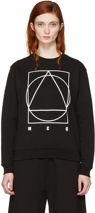 Mcq By Alexander Mcqueen Black Logo Glyph Icon Sweatshirt