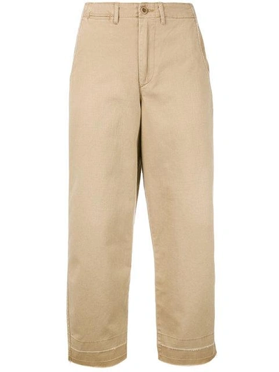 Polo Ralph Lauren Cropped Trousers In Neutrals