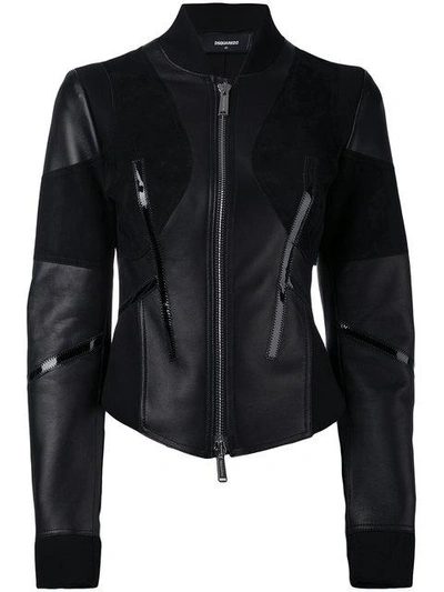 Dsquared2 Fitted Moto Jacket In 900