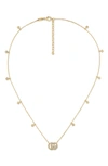 Gucci Gg Running 18k Gold Diamond Necklace In White/gold