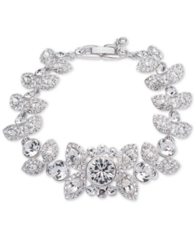 Givenchy Crystal And Pave Decorative Bracelet In Silver