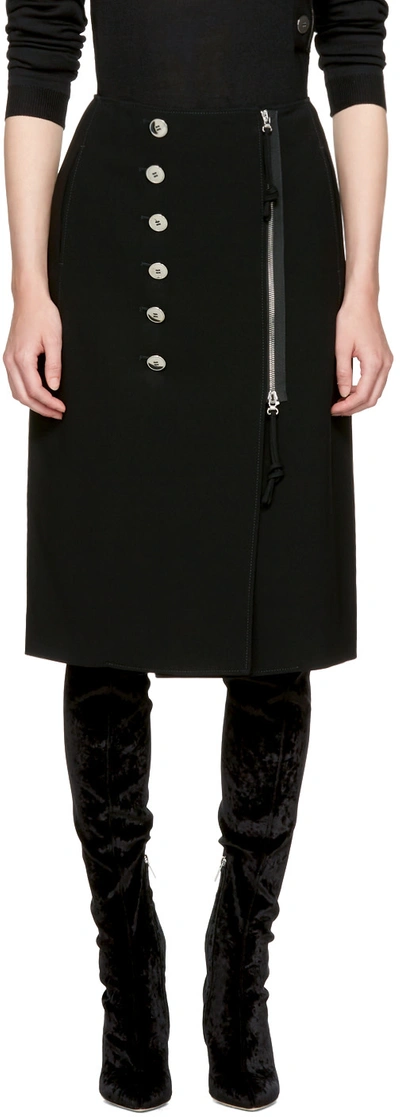 Altuzarra Sorrel Button-embellished Cady Pencil Skirt In Black