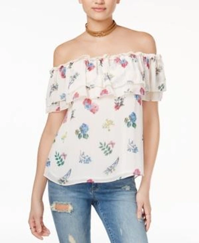 Endless Rose Floral-print Off-the-shoulder Top In Penelia