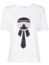 Fendi White Metallic Karlito T-shirt