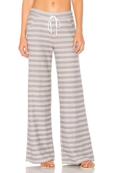 Bobi Beach Stripe Pants In Gray. In Grey