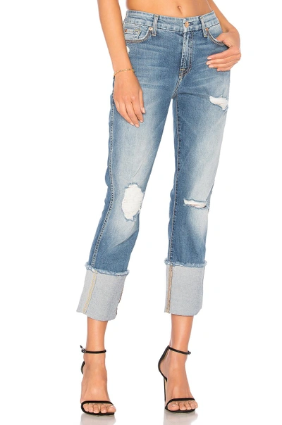 7 For All Mankind Boyfriend With Frayed Cuff In Vintage Air Classic 3