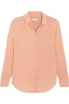 Equipment Essential Silk Crepe De Chine Shirt In Parasol Peach