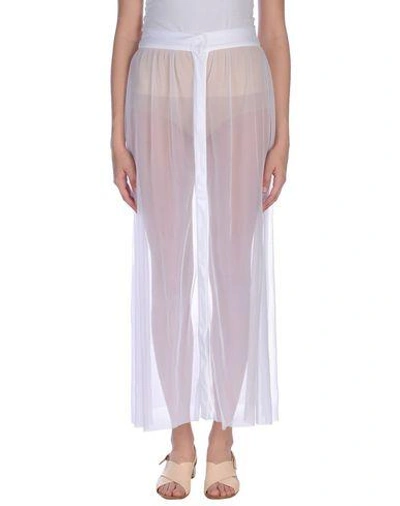 Prism Midi Skirts In White