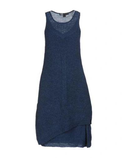 Y-3 Short Dresses In Slate Blue