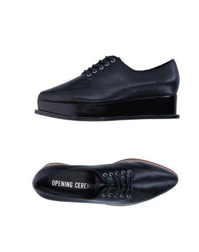 Opening Ceremony Lace-up Shoes In Black