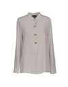 Emporio Armani Silk Shirts & Blouses In Light Grey