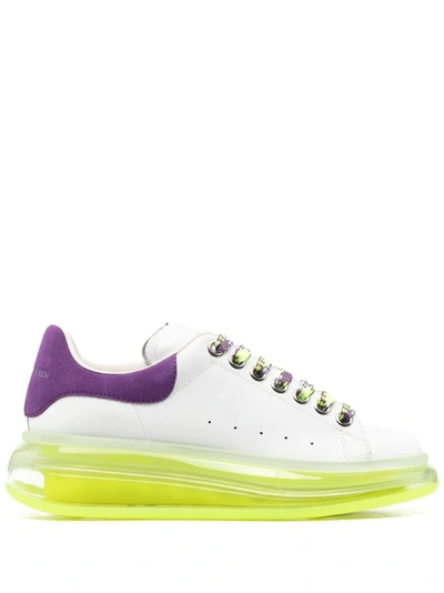 Alexander Mcqueen Oversized Transparent-sole Sneakers In White
