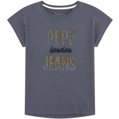 Pepe Jeans Kids T-shirt Blond For Girls In Blue