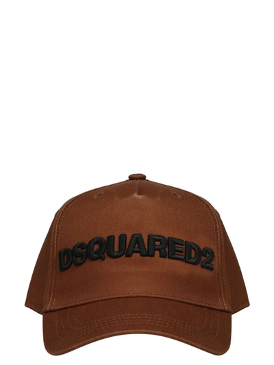 Dsquared2 Logo Embroidered Baseball Cap In Brown