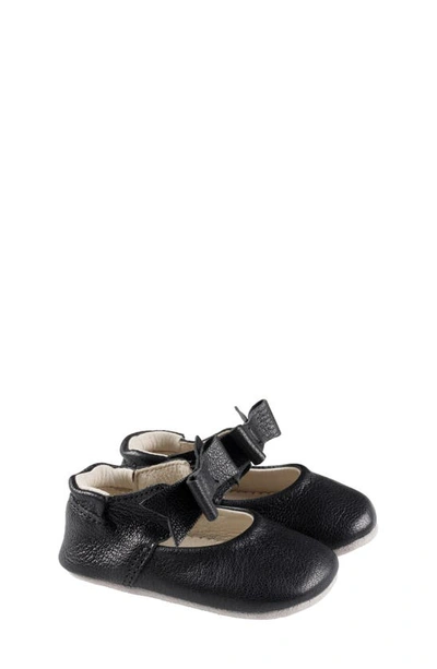 Robeezr Kids' Sofia Bow Mary Jane Crib Shoe In Black