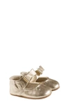 Robeezr Kids' Sofia Bow Mary Jane Crib Shoe In Gold