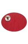 Chilewich Woven Oval Placemat In Poppy