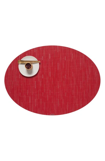 Chilewich Woven Oval Placemat In Poppy