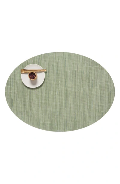 Chilewich Woven Oval Placemat In Spring Green