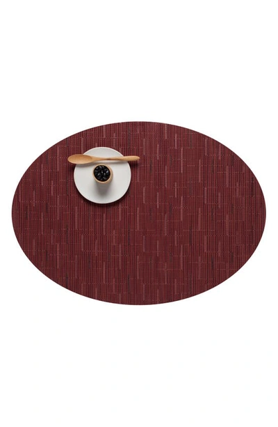 Chilewich Woven Oval Placemat In Cranberry