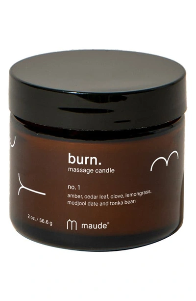 Maude Burn - Jojoba Oil Massage Candle No. 1- Lemongrass, Clove 4 oz / 118 ml