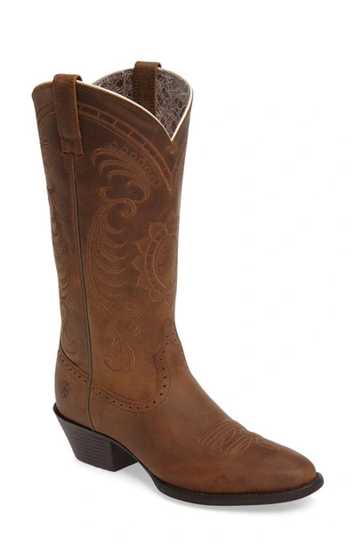 Ariat New West Collection In Distressed Brown Leather