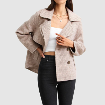 Belle & Bloom I'm Yours Wool Blend Peacoat - Beige