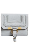 Chloé Marcie Leather Bi-fold Wallet In Light Cloud