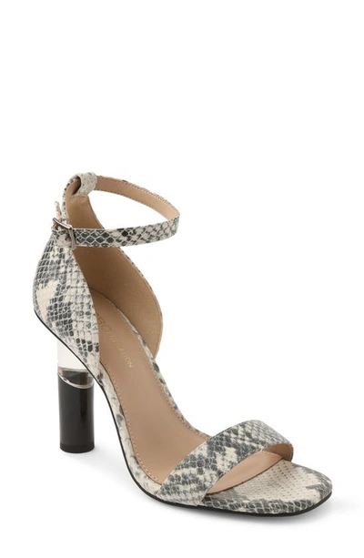 Bcbgeneration Lexana Ankle Strap Sandal In Ivory Snake Print