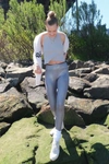 Heroine Sport Marvel Metallic High-waisted Legging In Grey