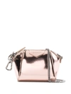 Givenchy Metallic Pink Baby Antigona Bag With Chain In Light Pink
