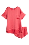 Lunya Washable Silk Short Pajamas In Energized Pink