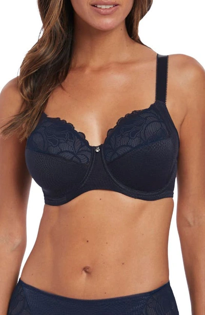 Fantasie Memoir Full Figure Underwire Side Support Bra In Navy