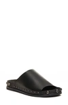 Kelsi Dagger Brooklyn Squish Studded Slide Sandal In Black