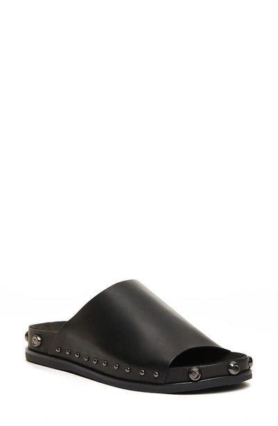 Kelsi Dagger Brooklyn Squish Studded Slide Sandal In Black