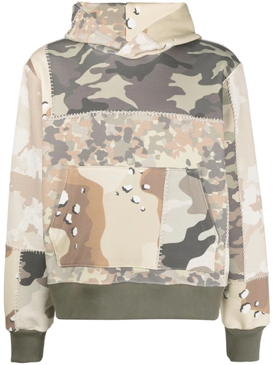 Amiri Patchwork-design Camouflage Hoodie In Neutrals