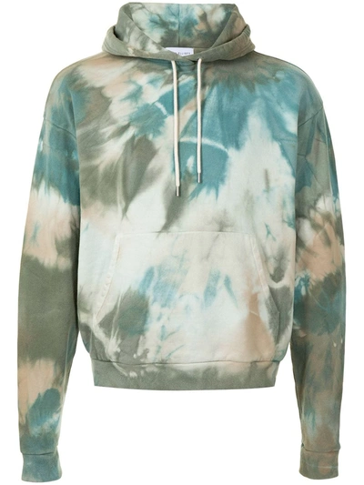 John Elliott Tie-dye Effect Drawstring Hoodie In Green